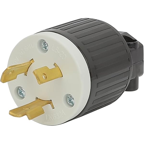 Nema L8-20P 20 Amp 480 Volt Connector, L8-20 Locking Power Cord